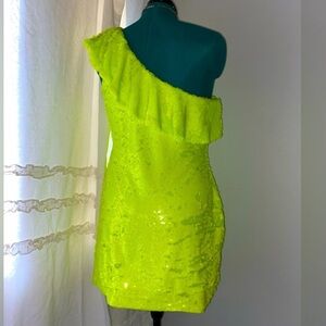 Leith Neon Sequined Dress